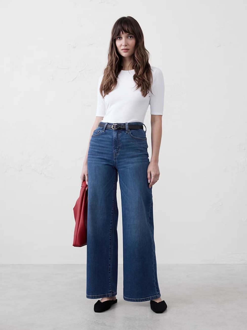 Banana Republic Wide Leg High-Rise Women's Jeans in Blue
